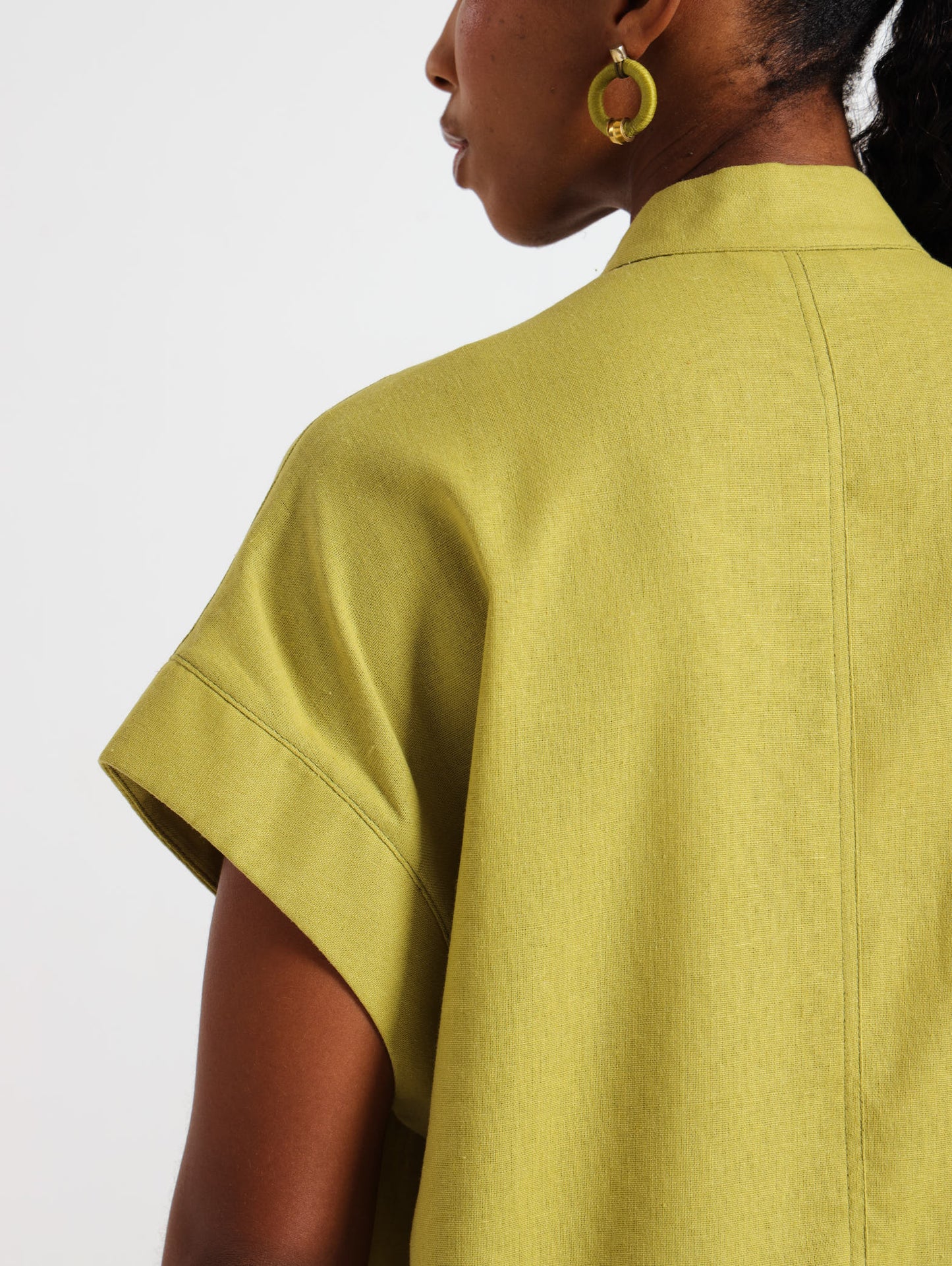 MANDARIN JUMPSUIT / CHARTREUSE