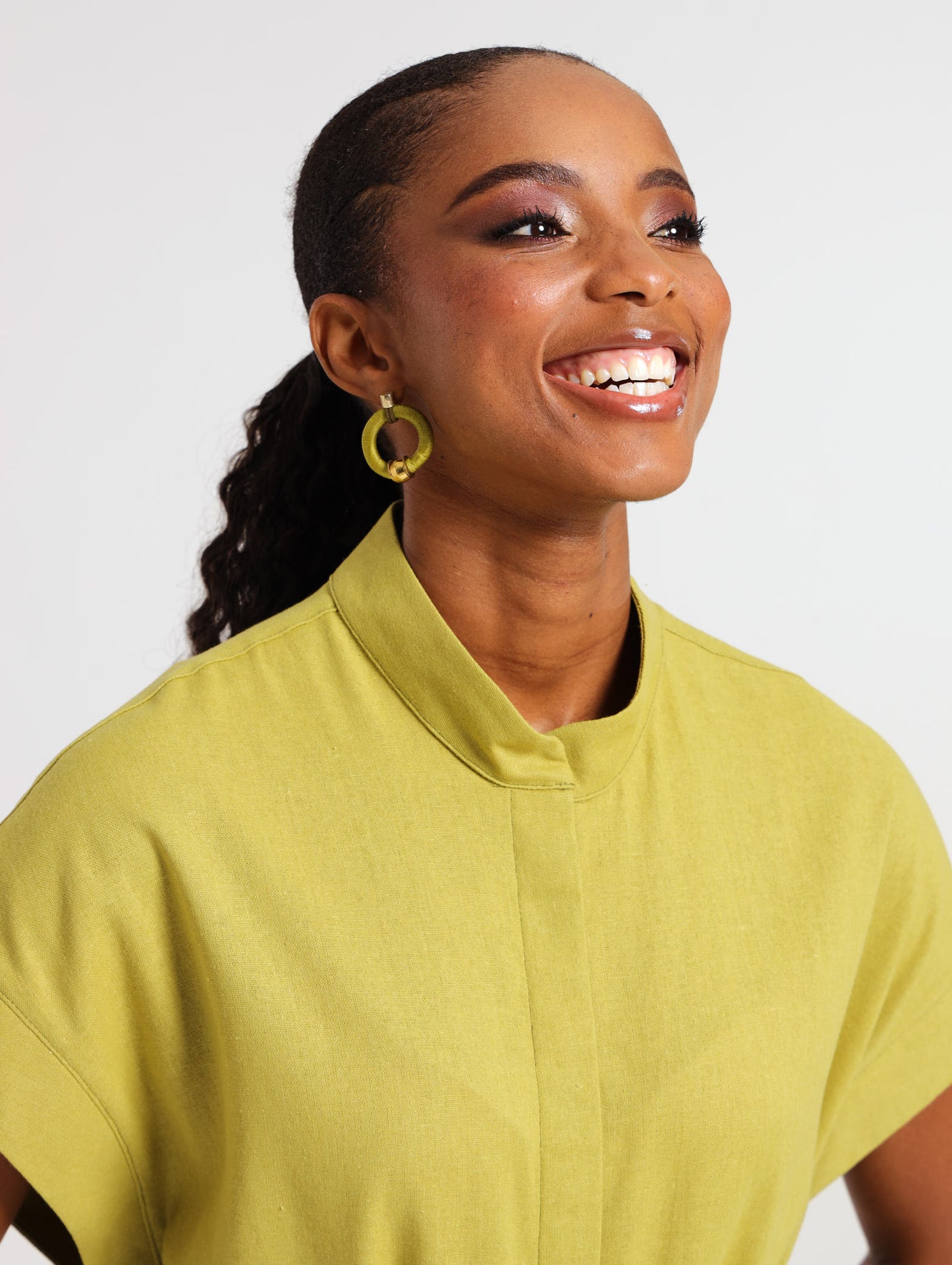MANDARIN JUMPSUIT / CHARTREUSE
