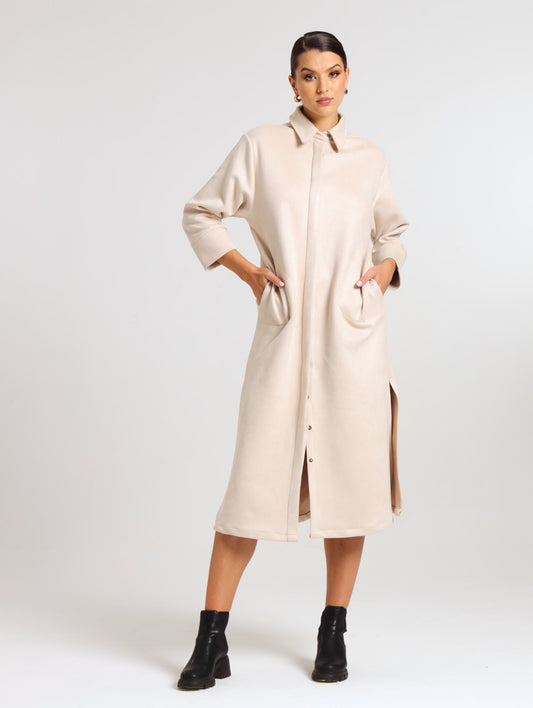 MAXI SHIRTDESS / OATMEAL