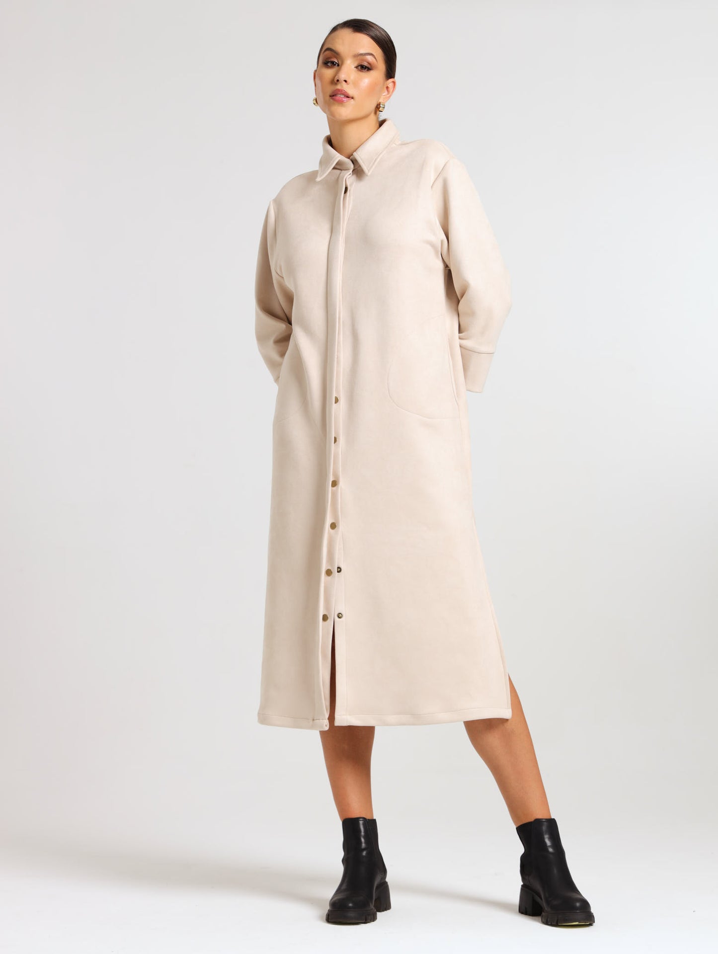 MAXI SHIRTDESS / OATMEAL