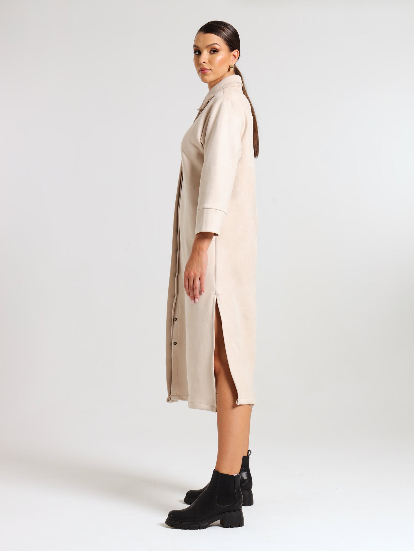 MAXI SHIRTDESS / OATMEAL