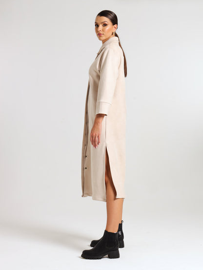 MAXI SHIRTDESS / OATMEAL
