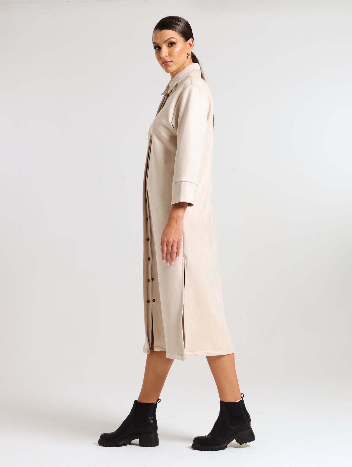 MAXI SHIRTDESS / OATMEAL