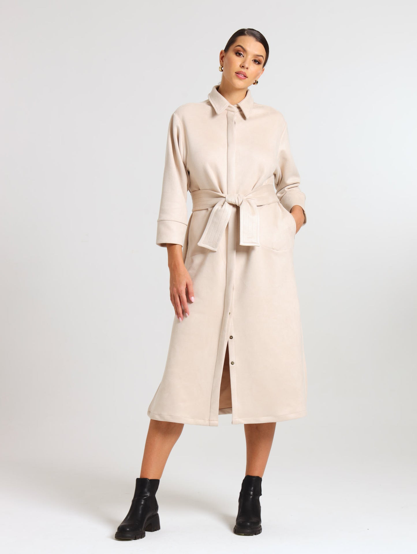 MAXI SHIRTDESS / OATMEAL