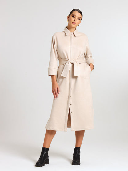 MAXI SHIRTDESS / OATMEAL