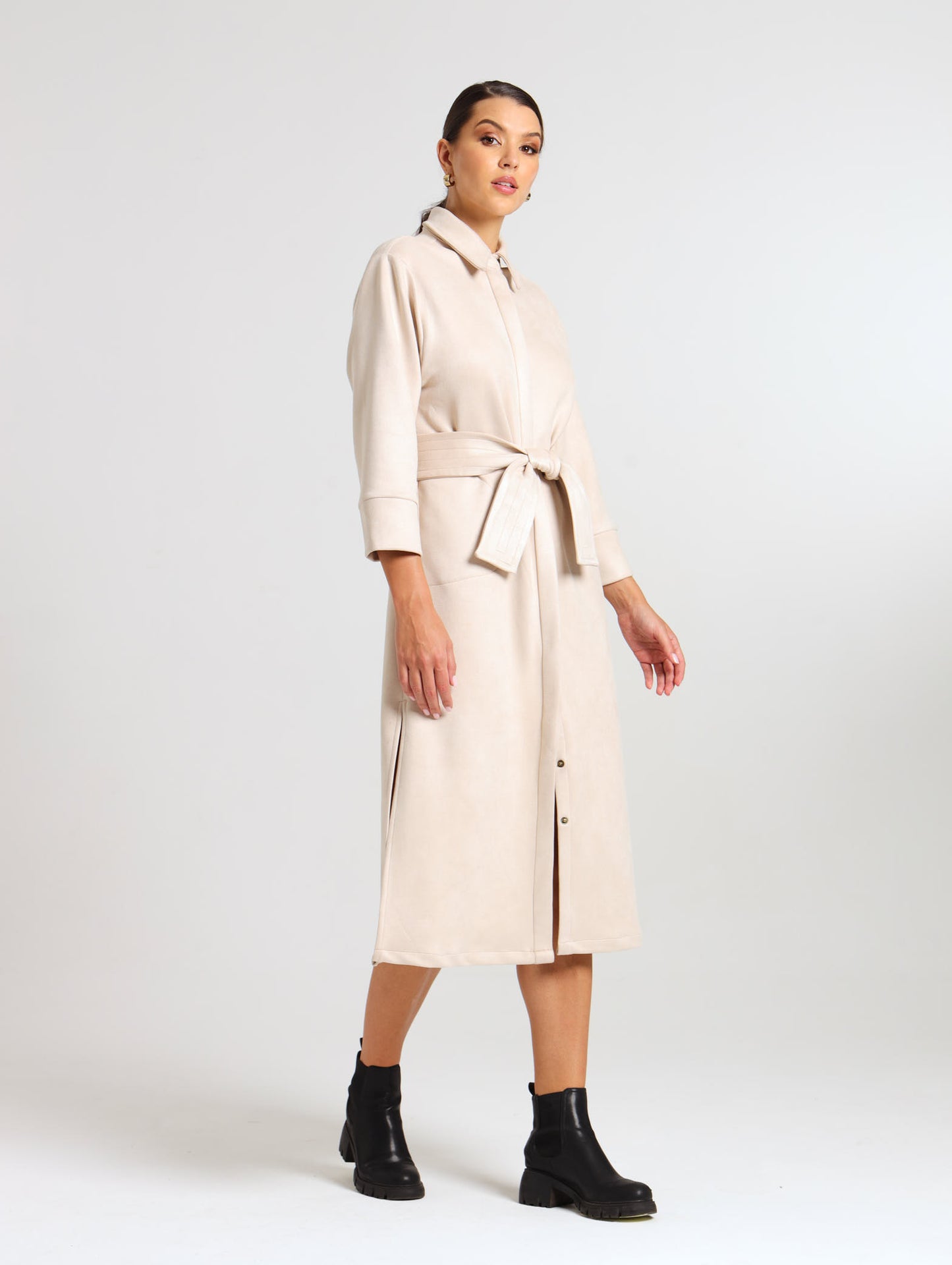 MAXI SHIRTDESS / OATMEAL
