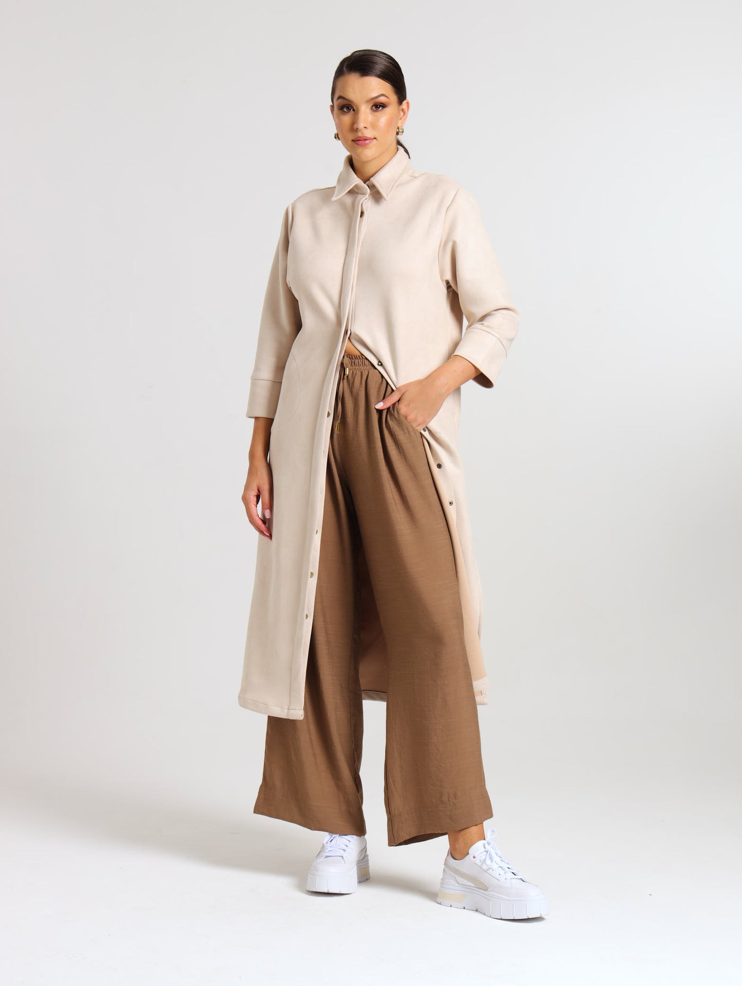 MAXI SHIRTDESS / OATMEAL