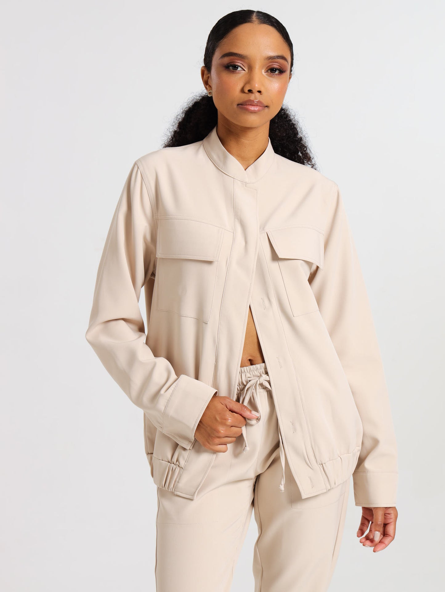 CARGO BOMBER JACKET / OATMEAL