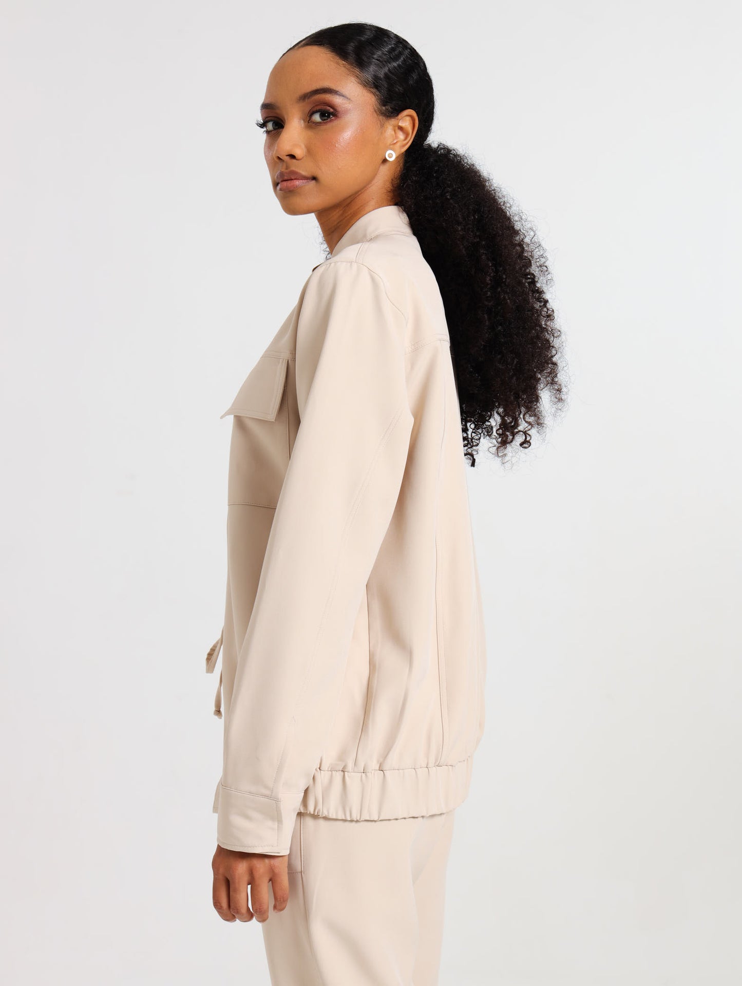 CARGO BOMBER JACKET / OATMEAL