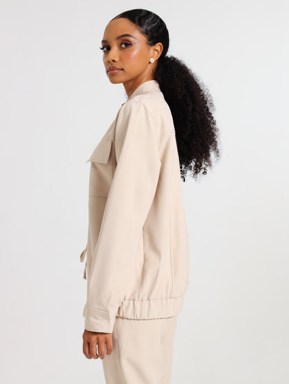 CARGO BOMBER JACKET / OATMEAL