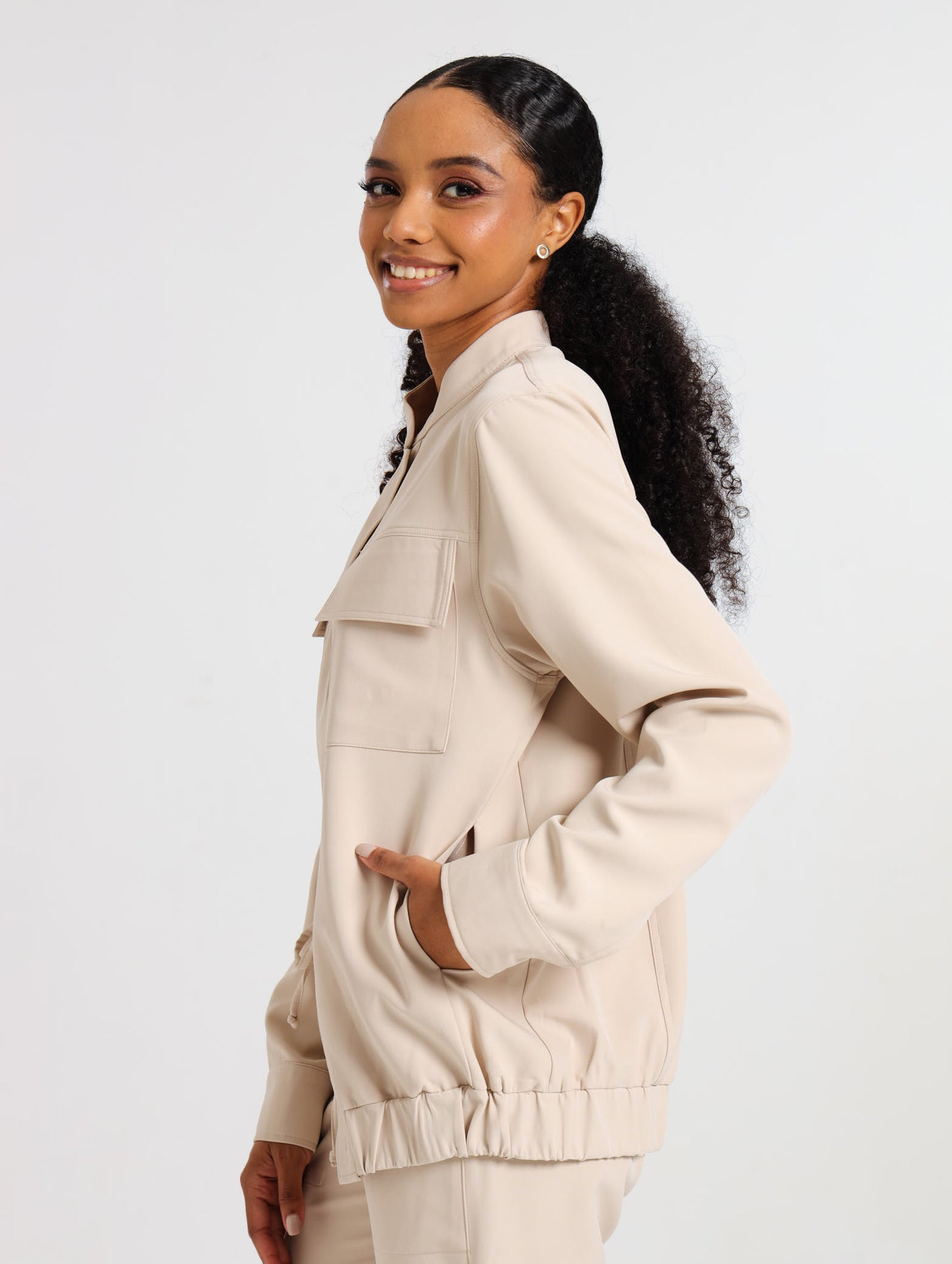 CARGO BOMBER JACKET / OATMEAL