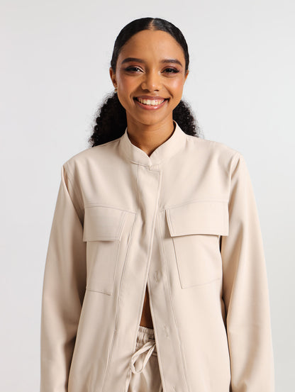 CARGO BOMBER JACKET / OATMEAL