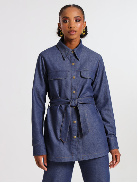 RELAXED SHACKET / DENIM