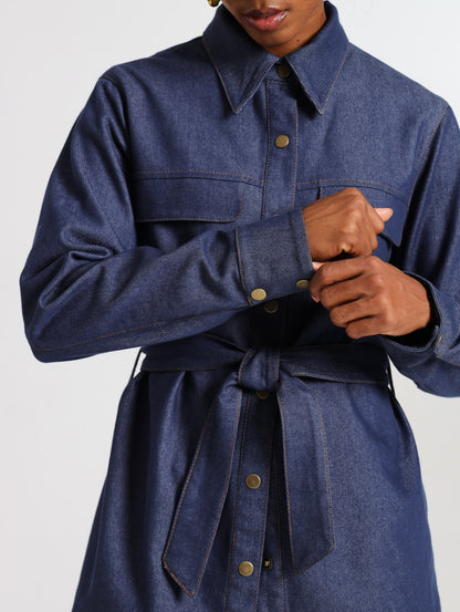 RELAXED SHACKET / DENIM