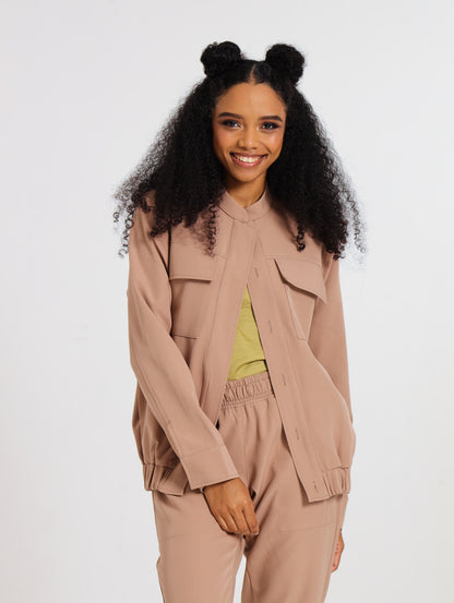 CARGO BOMBER JACKET / MOCCA