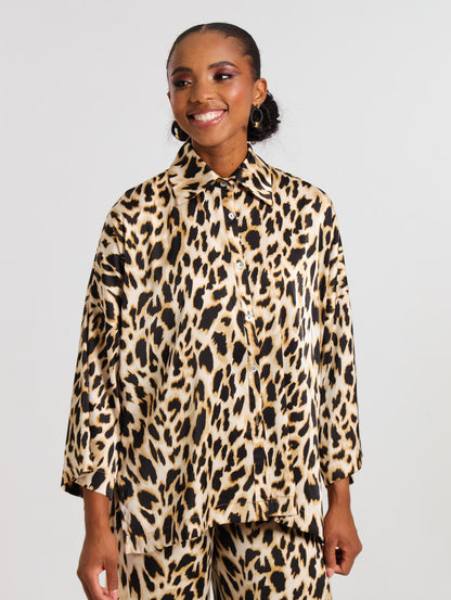 L/S HI-LO TOP / SAVANNA LEOPARD