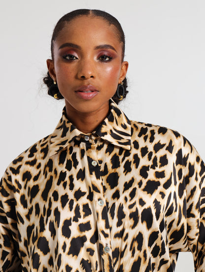 L/S HI-LO TOP / SAVANNA LEOPARD