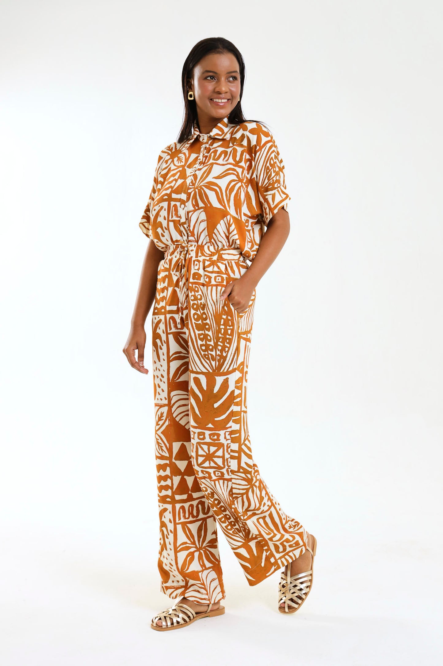 DRAWSTRING PANTS / TERRAPRINT