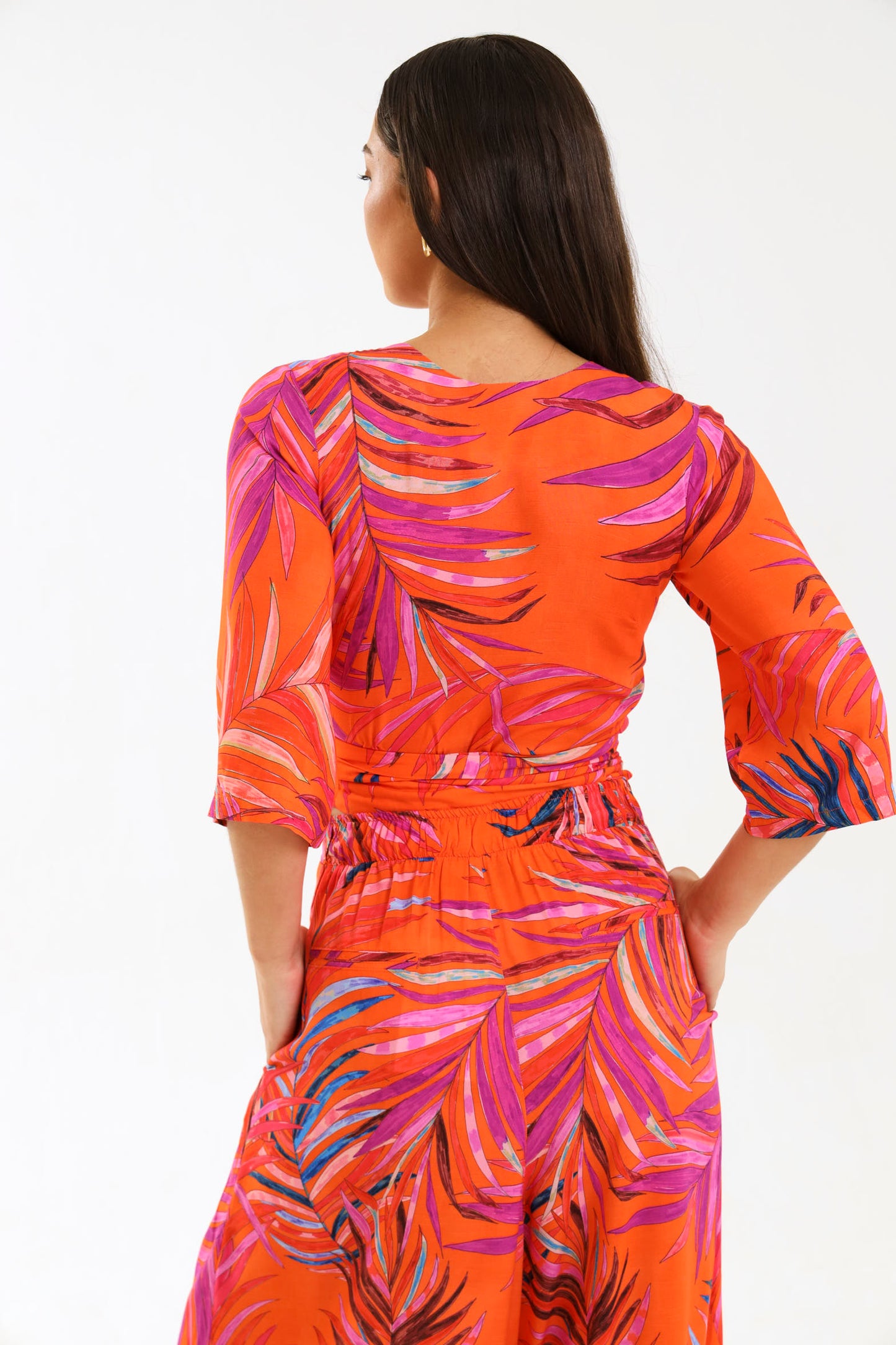 WRAP TOP / TANGERINE PALMA