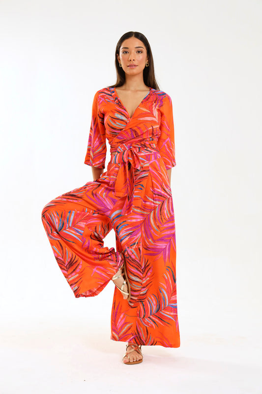 PLEAT PALAZZO / TANGERINE PALMA