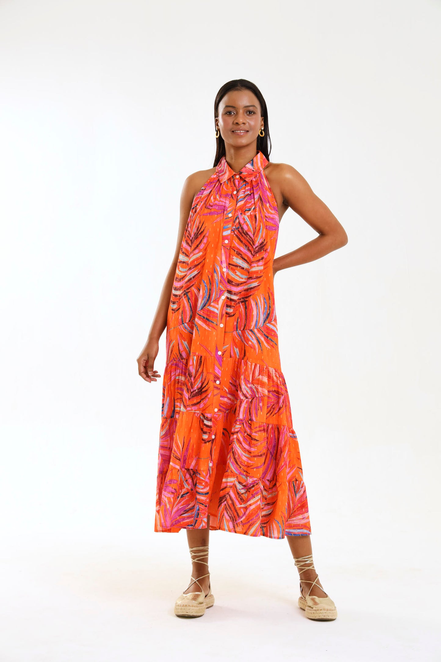COSTELLO MAXI DRESS / TANGERINE PALMA