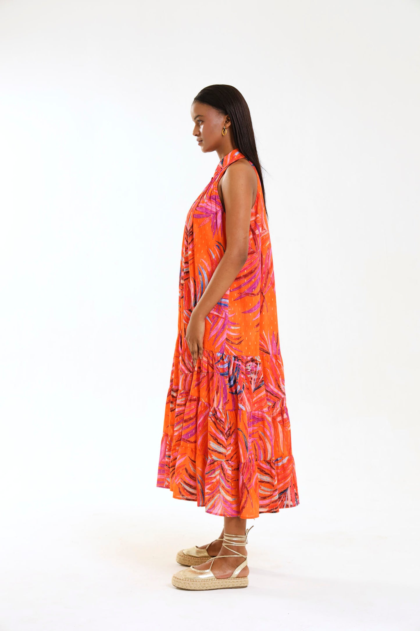 COSTELLO MAXI DRESS / TANGERINE PALMA