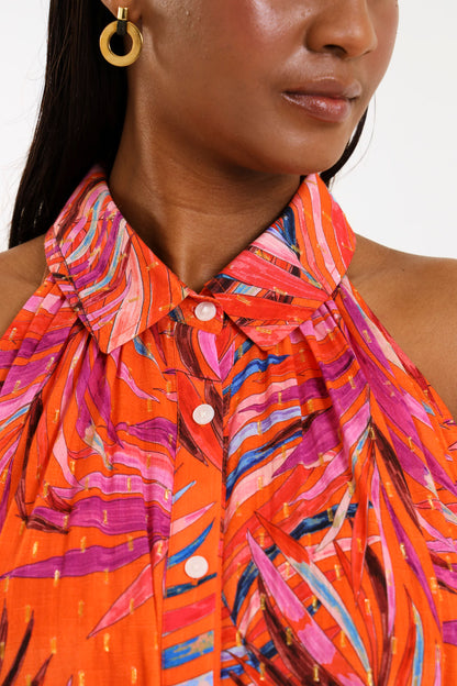 COSTELLO MAXI DRESS / TANGERINE PALMA