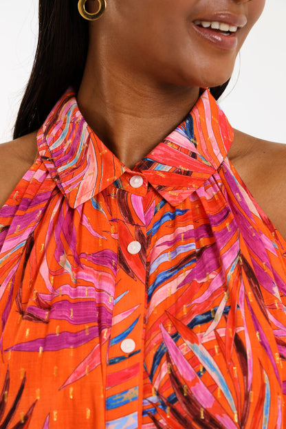 COSTELLO MAXI DRESS / TANGERINE PALMA