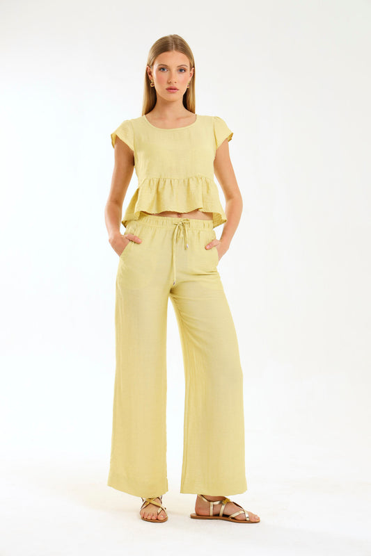 DRAWSTRING PANTS / MISTED MARIGOLD