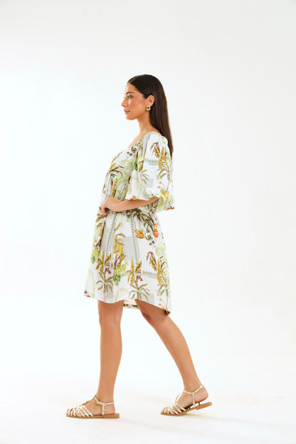 PUFF SLEEEVE MIDI / VALENCIA PALM