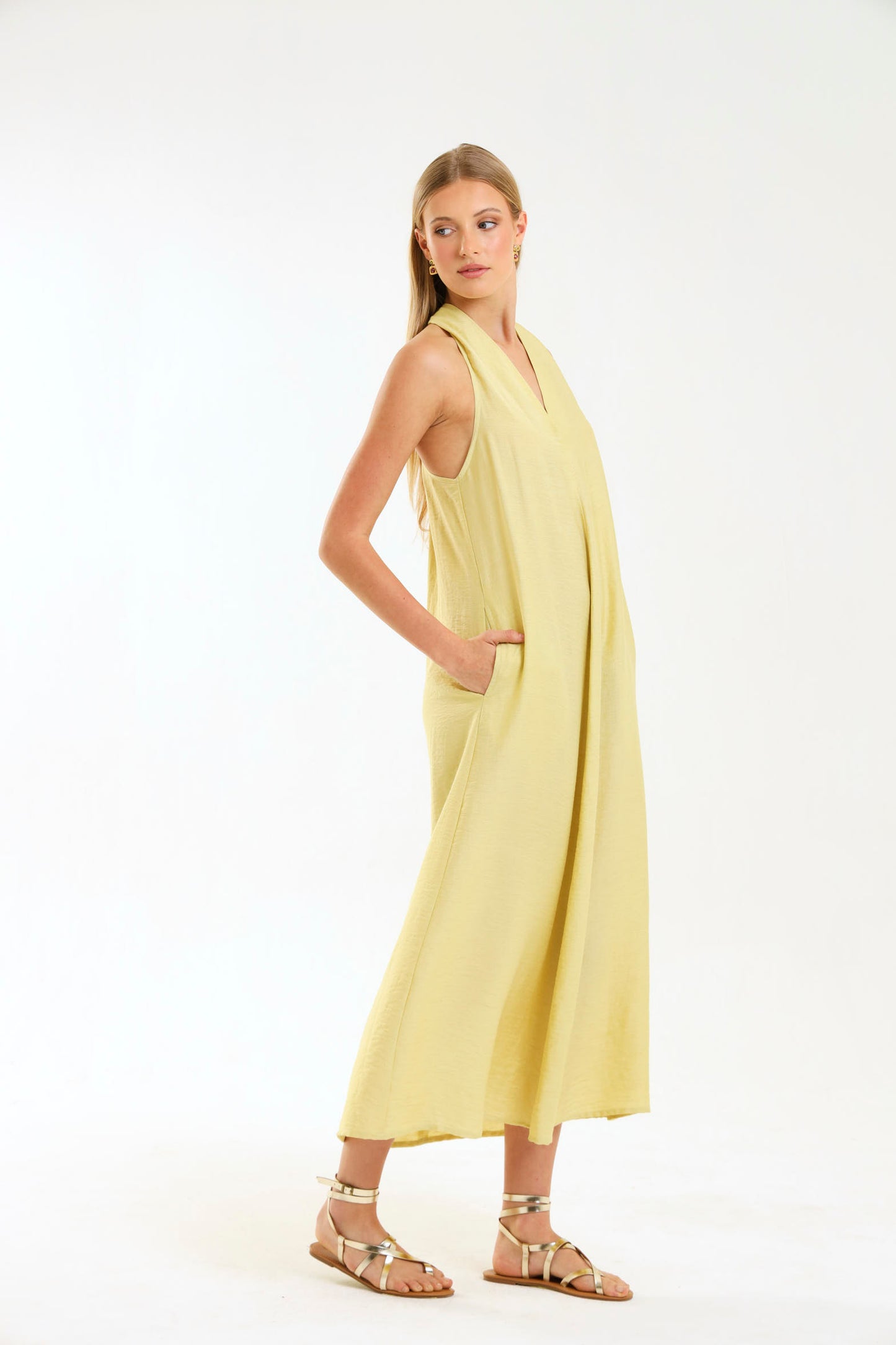 HALTER MAXI / MISTED MARIGOLD