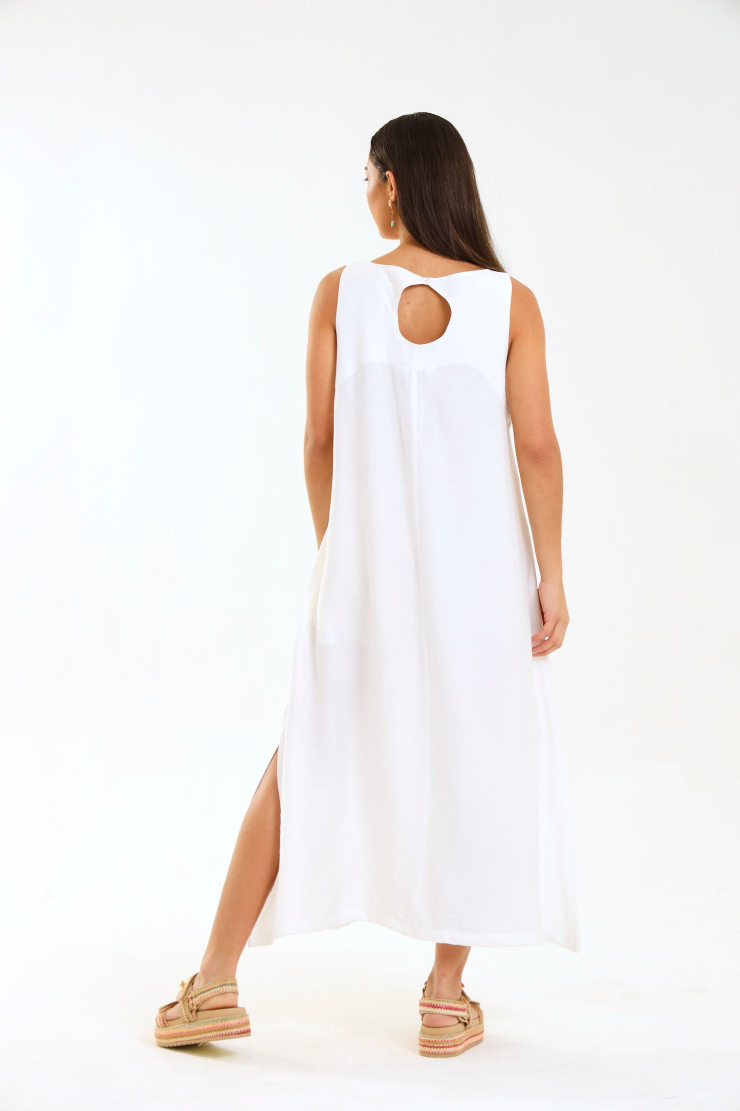 COAST MAXI DRESS / CRYPTO WHITE