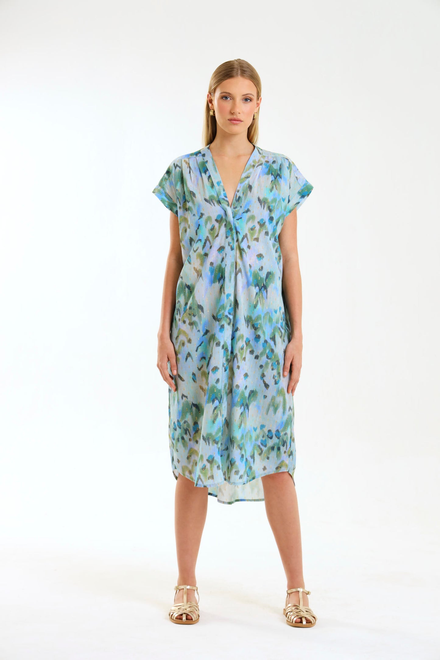 TULIP MAXI DRESS / AZURE WILDCAT