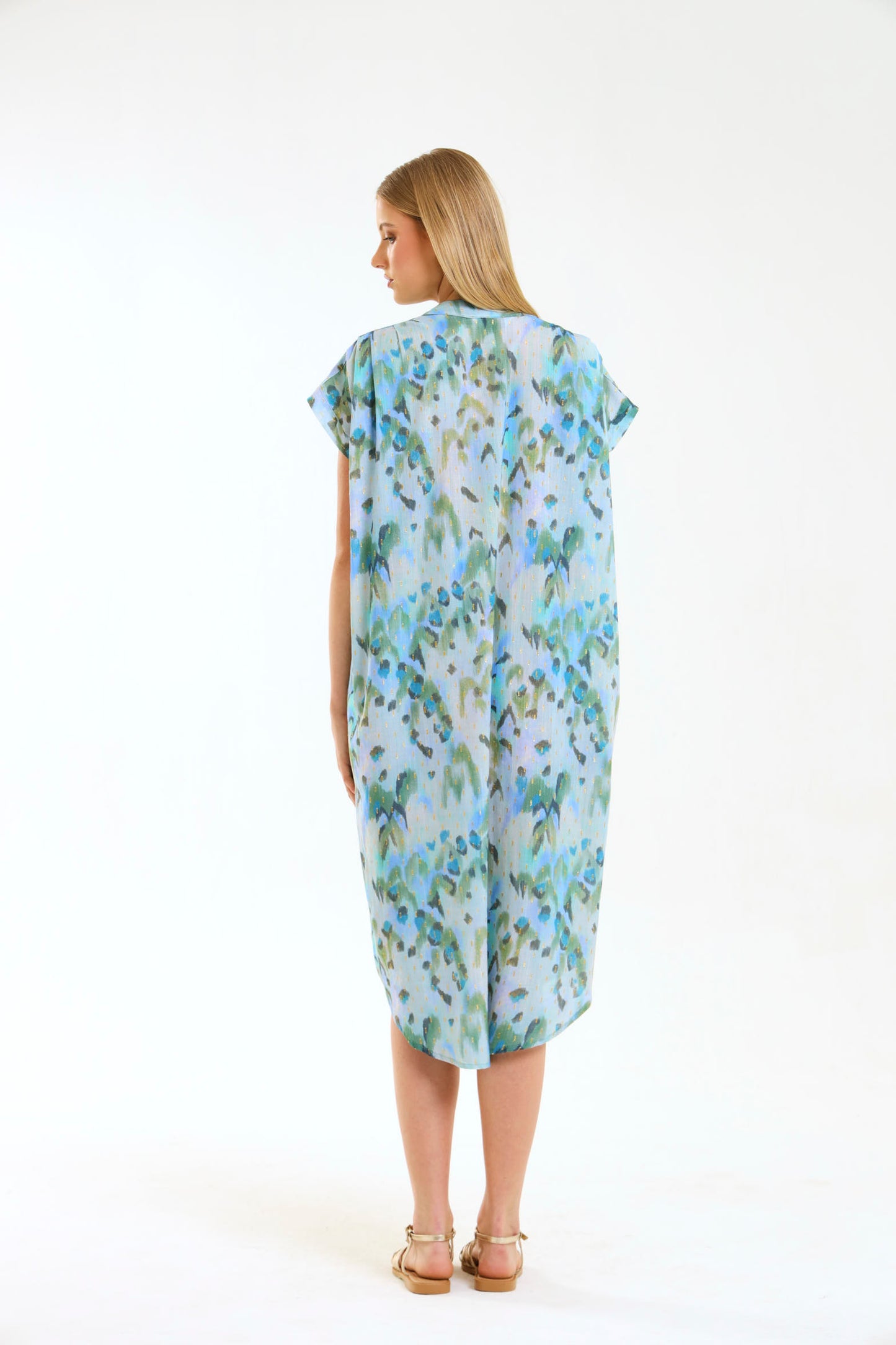 TULIP MAXI DRESS / AZURE WILDCAT