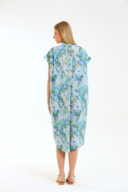 TULIP MAXI DRESS / AZURE WILDCAT