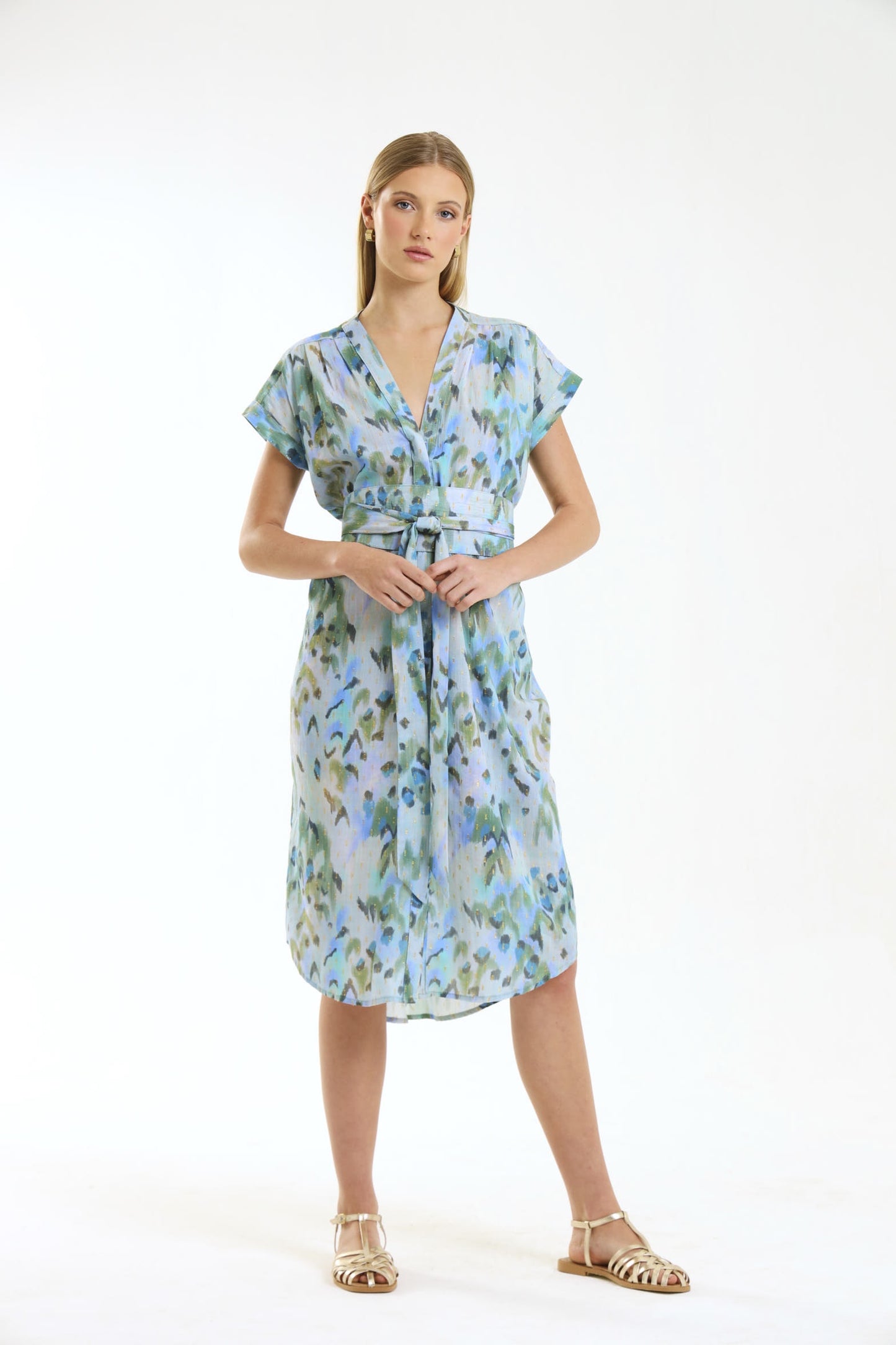 TULIP MAXI DRESS / AZURE WILDCAT