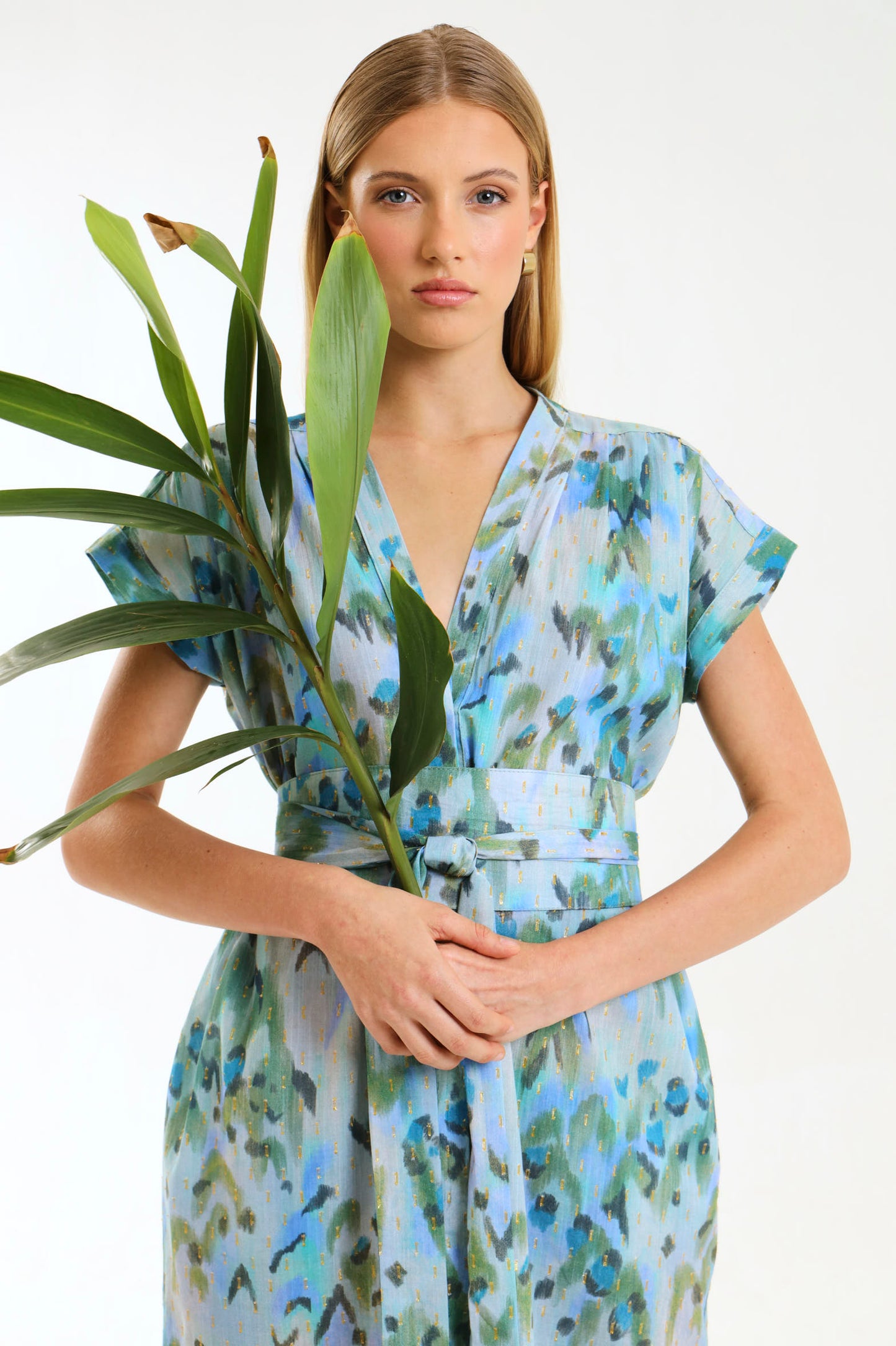 TULIP MAXI DRESS / AZURE WILDCAT