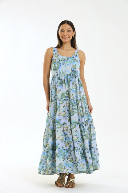 ISLA MAXI DRESS / AZURE WILDCAT