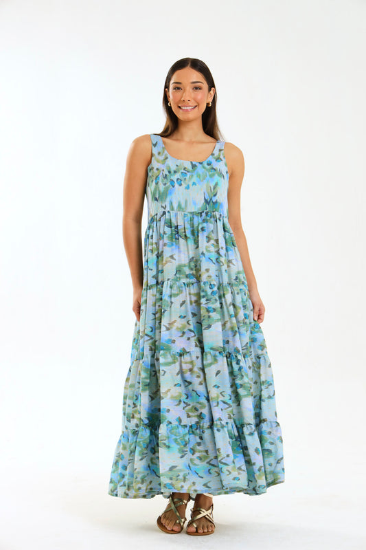 ISLA MAXI DRESS / AZURE WILDCAT