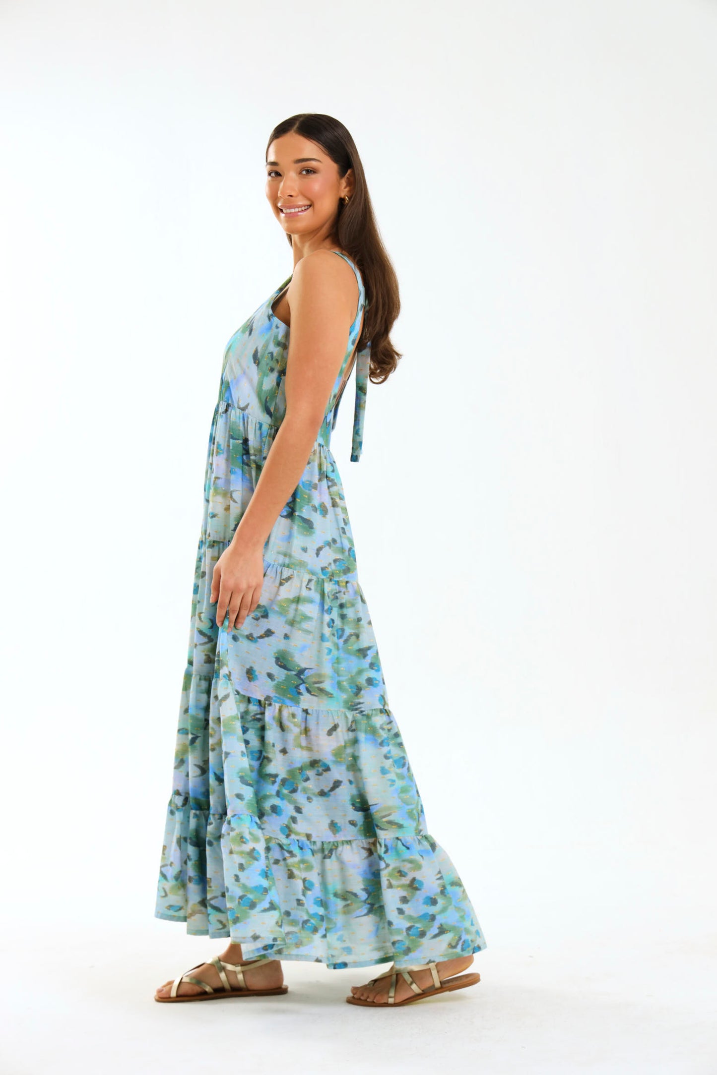 ISLA MAXI DRESS / AZURE WILDCAT
