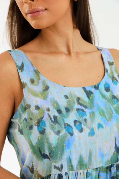 ISLA MAXI DRESS / AZURE WILDCAT