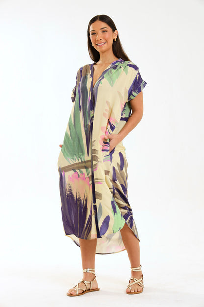 TULIP MAXI DRESS / PALM BREEZE