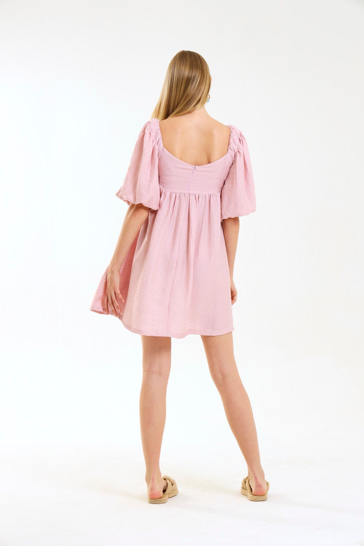 PUFF SLEEVE MIDI / FADED BLOSSOM