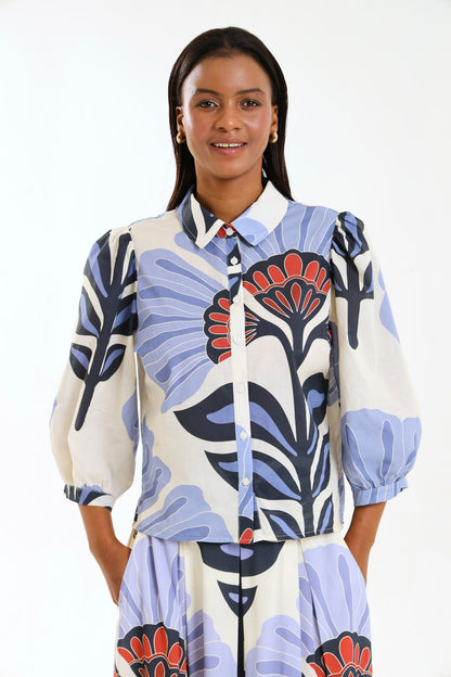 PUFF SLEEVE TOP / WILDFLOWER