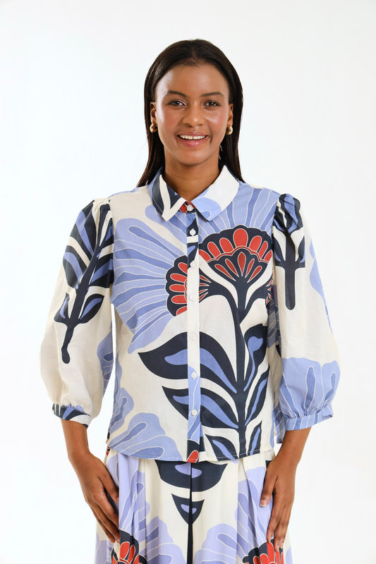 PUFF SLEEVE TOP / WILDFLOWER