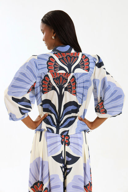 PUFF SLEEVE TOP / WILDFLOWER