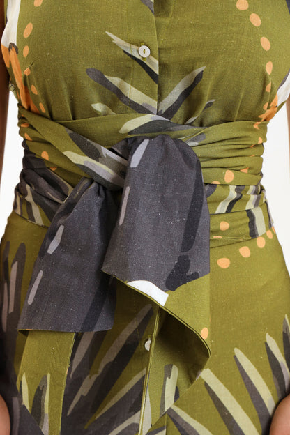 STATEMENT SASH WRAP MAXI / TOUCAN