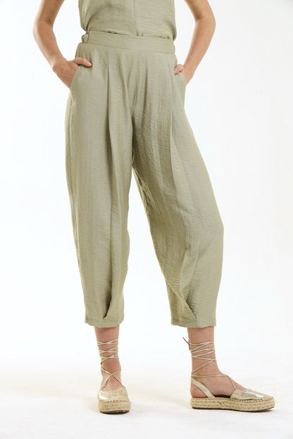 BARREL PLEATED PANTS / KASHMIR