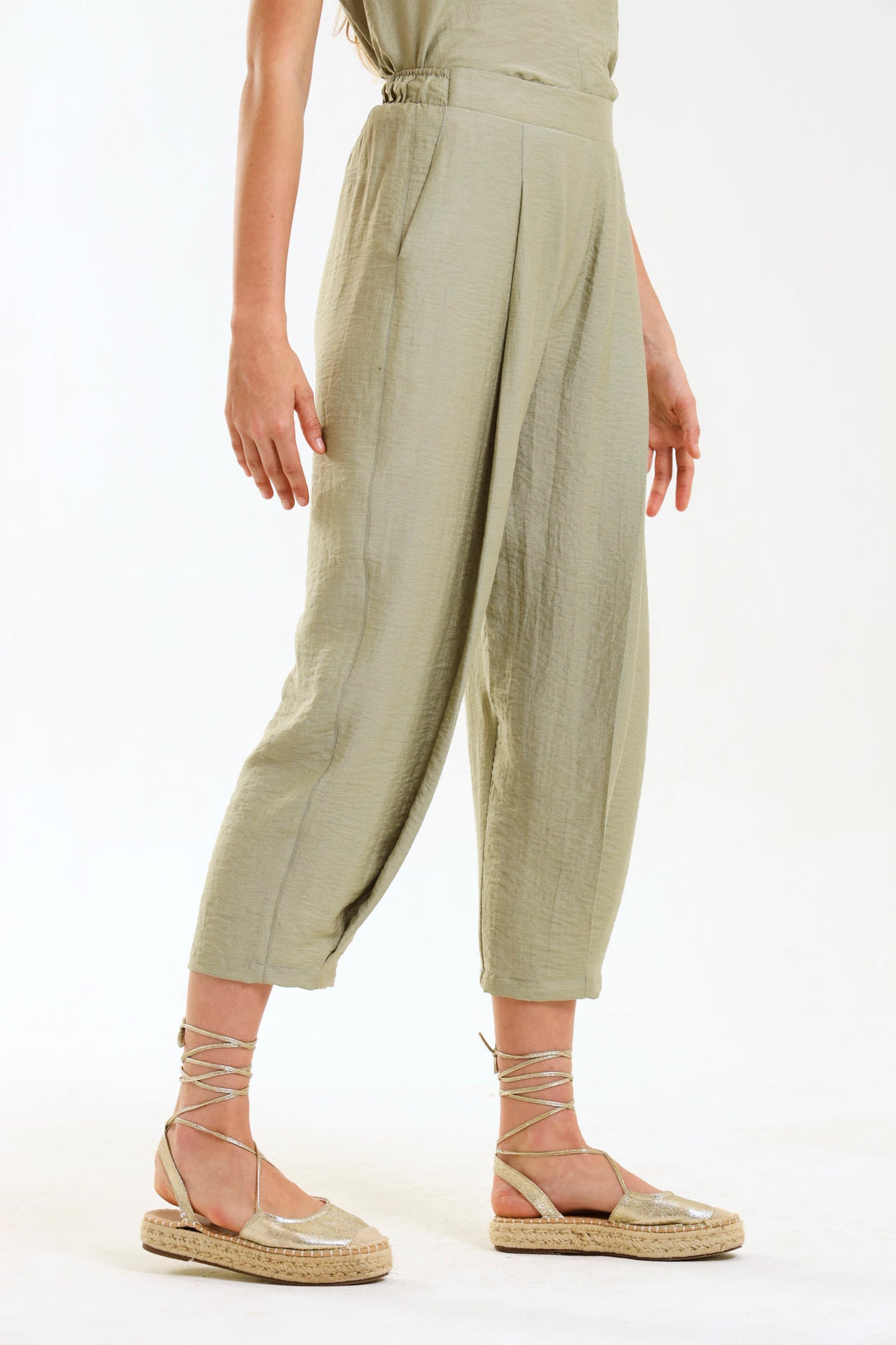 BARREL PLEATED PANTS / KASHMIR