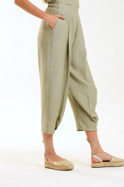 BARREL PLEATED PANTS / KASHMIR